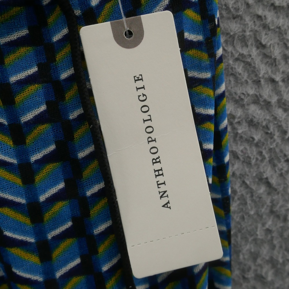 NWT Anthropologie Daily Practice Long Sleeve Top Small Blue Womens‎ Geometric - Picture 5 of 15
